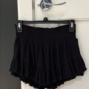 Women's Black Ruffled Skirt